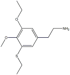 3-(Ethylthio)-4-methoxy-5-ethoxyphenethylamine Struktur