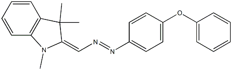 1,3,3-Trimethyl-2-[p-(phenoxy)phenylazomethylene]indoline Struktur