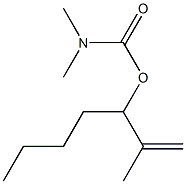 N,N-Dimethylcarbamic acid 1-isopropenylpentyl ester Struktur