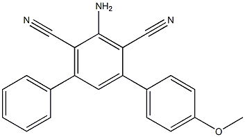 2-Amino-4-(4-methoxyphenyl)-6-phenyl-1,3-benzenedicarbonitrile Struktur