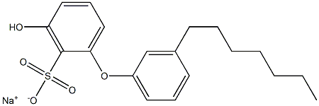 3-Hydroxy-3'-heptyl[oxybisbenzene]-2-sulfonic acid sodium salt Struktur