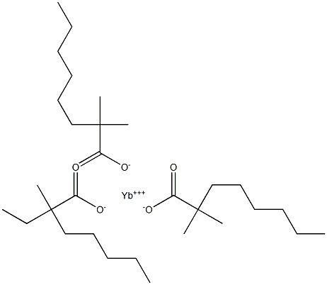 Ytterbium(2-ethyl-2-methylheptanoate)bis(2,2-dimethyloctanoate) Struktur