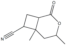 4,6-Dimethyl-2-oxo-3-oxabicyclo[4.2.0]octane-7-carbonitrile Struktur