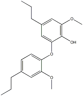 2-(2-Methoxy-4-propylphenoxy)-4-propyl-6-methoxyphenol Struktur