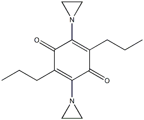 3,6-Dipropyl-2,5-di(1-aziridinyl)-p-benzoquinone Struktur