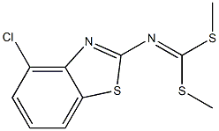 N-(4-Chlorobenzothiazol-2-yl)imidodithiocarbonic acid dimethyl ester Struktur