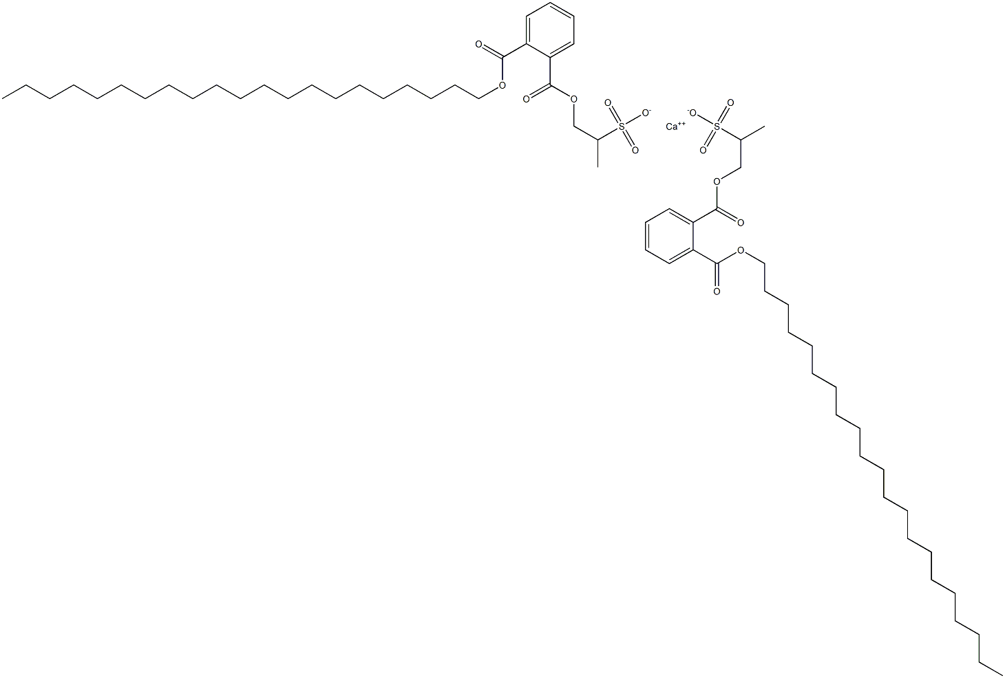 Bis[1-[(2-henicosyloxycarbonylphenyl)carbonyloxy]propane-2-sulfonic acid]calcium salt Struktur