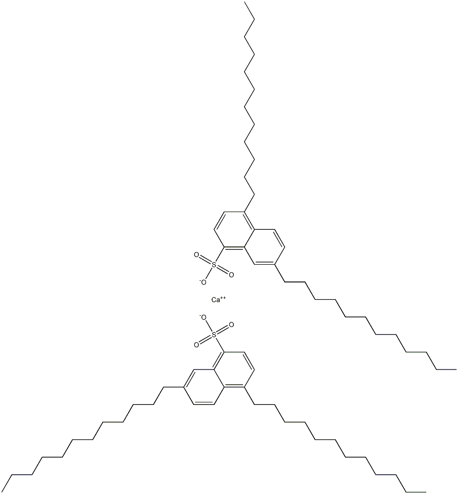 Bis(4,7-didodecyl-1-naphthalenesulfonic acid)calcium salt Struktur