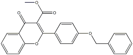 2-[4-Benzyloxyphenyl]-4-oxo-4H-1-benzopyran-3-carboxylic acid methyl ester Struktur