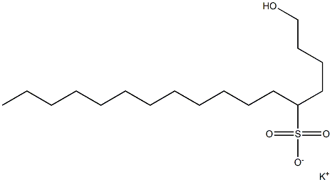 1-Hydroxyheptadecane-5-sulfonic acid potassium salt Struktur