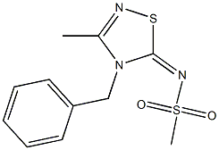 3-Methyl-4-benzyl-5-methylsulfonylimino-4,5-dihydro-1,2,4-thiadiazole Struktur