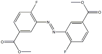 6,6'-Difluoroazobenzene-3,3'-dicarboxylic acid dimethyl ester Struktur