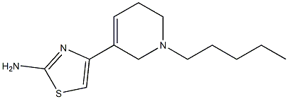 2-Amino-4-[(1-pentyl-1,2,5,6-tetrahydropyridin)-3-yl]thiazole Struktur