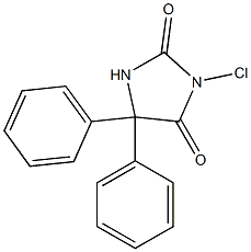 5,5-Diphenyl-3-chlorohydantoin Struktur