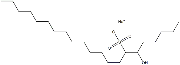 6-Hydroxyhenicosane-7-sulfonic acid sodium salt Struktur