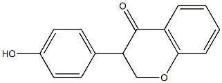 3-(4-Hydroxyphenyl)chroman-4-one Struktur