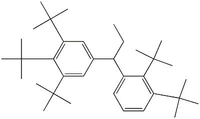 1-(3,4,5-Tri-tert-butylphenyl)-1-(2,3-di-tert-butylphenyl)propane Struktur