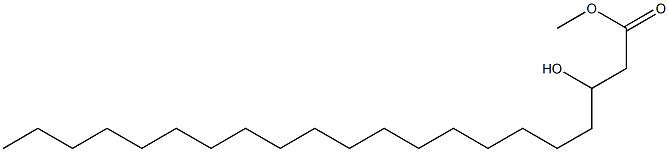 3-Hydroxyhenicosanoic acid methyl ester Struktur