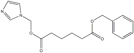 Adipic acid 1-benzyl 6-(1H-imidazol-1-ylmethyl) ester Struktur