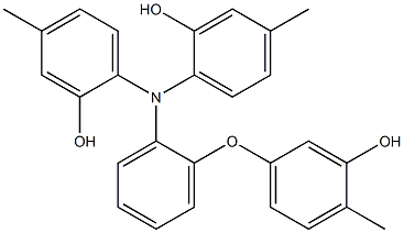 N,N-Bis(2-hydroxy-4-methylphenyl)-2-(3-hydroxy-4-methylphenoxy)benzenamine Struktur