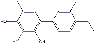 4-Ethyl-6-(3,4-diethylphenyl)benzene-1,2,3-triol Struktur