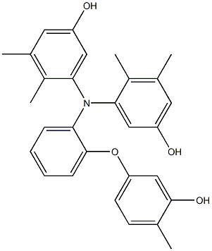 N,N-Bis(5-hydroxy-2,3-dimethylphenyl)-2-(3-hydroxy-4-methylphenoxy)benzenamine Struktur