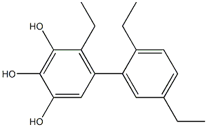 4-Ethyl-5-(2,5-diethylphenyl)benzene-1,2,3-triol Struktur