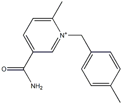 1-(4-Methylbenzyl)-3-carbamoyl-6-methylpyridinium Struktur