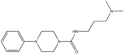 N-(3-Dimethylaminopropyl)-4-phenylpiperazine-1-carboxamide Struktur