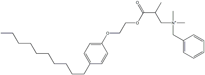 N,N-Dimethyl-N-benzyl-N-[2-[[2-(4-decylphenyloxy)ethyl]oxycarbonyl]propyl]aminium Struktur