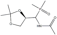 [(R)-(2,2-Dimethyl-1,3-dioxolan-4-yl)(acetylamino)methyl]dimethylphosphine oxide Struktur