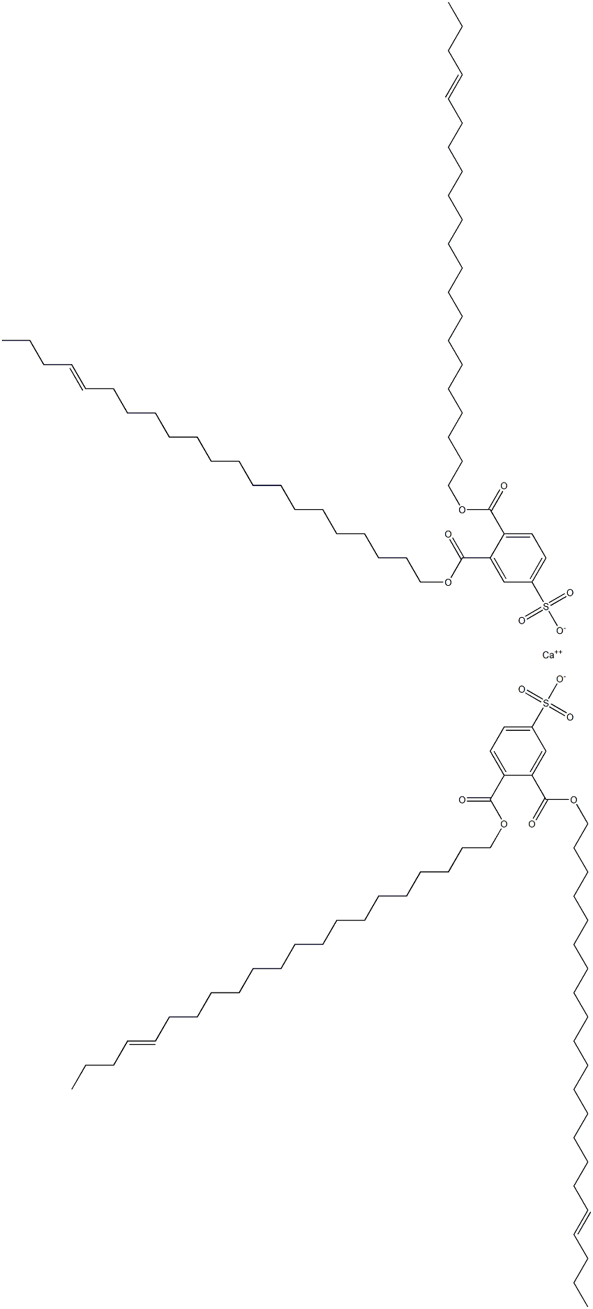 Bis[3,4-di(17-henicosenyloxycarbonyl)benzenesulfonic acid]calcium salt Struktur