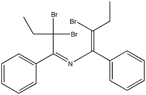 3,3,7-Tribromo-4,6-diphenyl-5-aza-4,6-nonadiene Struktur