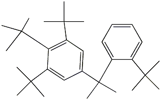 2-(3,4,5-Tri-tert-butylphenyl)-2-(2-tert-butylphenyl)propane Struktur