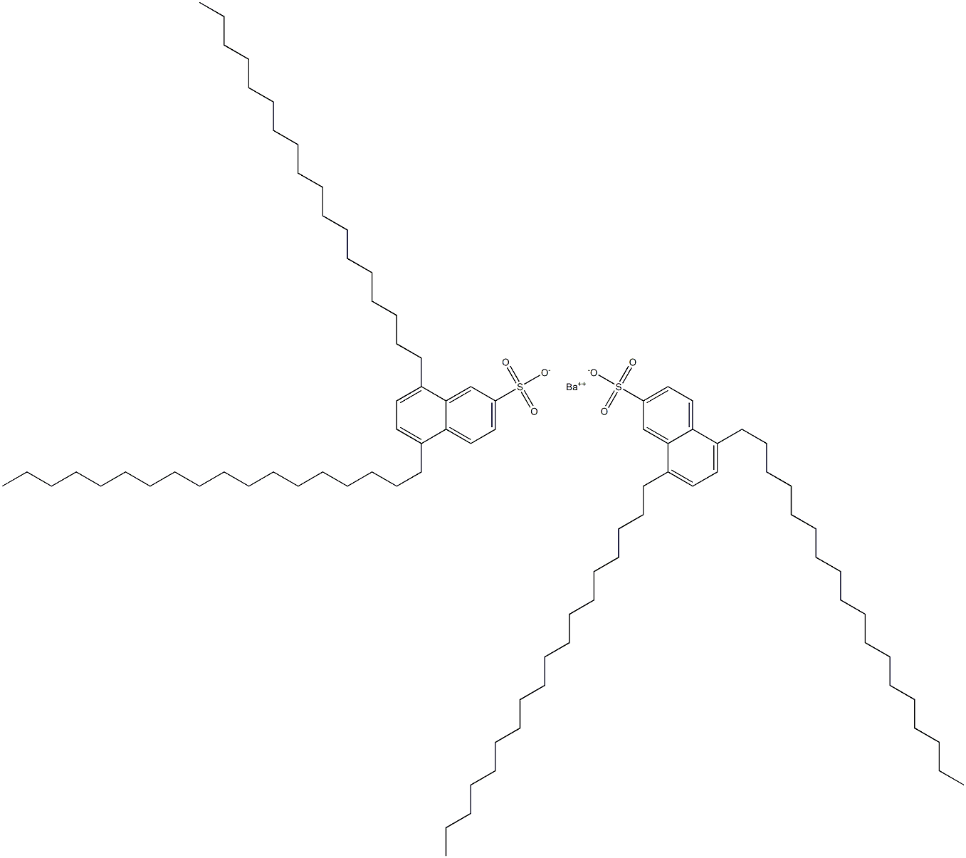 Bis(5,8-dioctadecyl-2-naphthalenesulfonic acid)barium salt Struktur