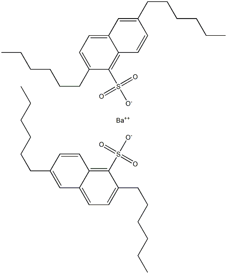 Bis(2,6-dihexyl-1-naphthalenesulfonic acid)barium salt Struktur