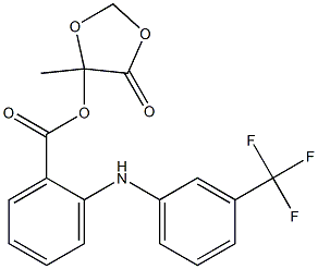 2-[(3-Trifluoromethylphenyl)amino]benzoic acid 5-methyl-4-oxo-1,3-dioxolan-5-yl ester Struktur