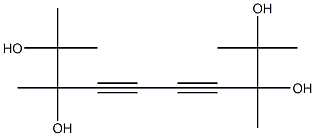 2,3,8,9-Tetramethyl-4,6-decadiyne-2,3,8,9-tetrol Struktur