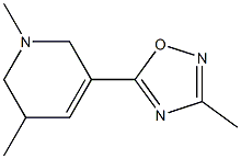 3-Methyl-5-[(1,2,5,6-tetrahydro-1,5-dimethylpyridin)-3-yl]-1,2,4-oxadiazole Struktur