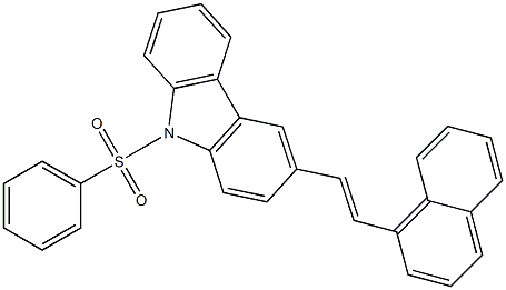 3-[2-(1-Naphthalenyl)ethenyl]-9-phenylsulfonyl-9H-carbazole Struktur