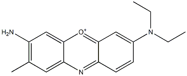 3-Amino-7-(diethylamino)-2-methylphenoxazin-5-ium Struktur