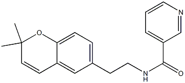 N-[2-(2,2-Dimethyl-2H-1-benzopyran-6-yl)ethyl]pyridine-3-carboxamide Struktur