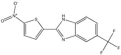 5-(Trifluoromethyl)-2-[5-nitrothiophen-2-yl]-1H-benzimidazole Struktur