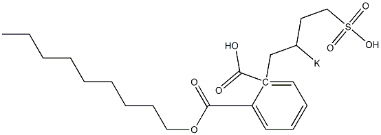 Phthalic acid 1-nonyl 2-(2-potassiosulfobutyl) ester Struktur