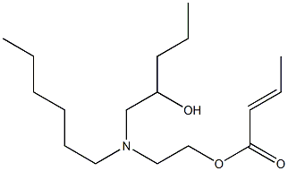 Crotonic acid 2-[N-hexyl-N-(2-hydroxypentyl)amino]ethyl ester Struktur