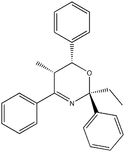 (2S,5S,6R)-2-Ethyl-5-methyl-2,4,6-triphenyl-5,6-dihydro-2H-1,3-oxazine Struktur