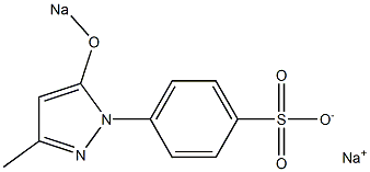 4-(3-Methyl-5-sodiooxy-1H-pyrazol-1-yl)benzenesulfonic acid sodium salt Struktur