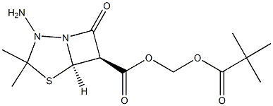 6-Diazopenicillanic acid pivaloyloxymethyl ester Struktur