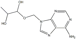 6-Amino-9-(2-hydroxy-1-hydroxypropoxymethyl)-9H-purine Struktur