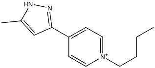 1-Butyl-4-(5-methyl-1H-pyrazol-3-yl)pyridinium Struktur